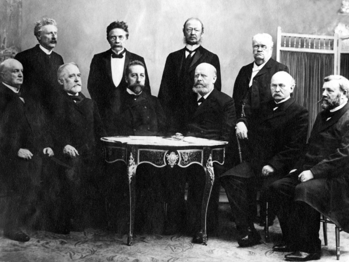 Norges regjering i 1905, ledet av statsminister Christian Michelsen. Foto: NTB scanpix